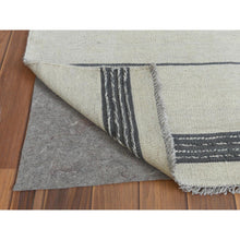 Load image into Gallery viewer, 12&#39;5&quot;x14&#39;10&quot; Flat Weave Avant-Garde Stripe Design Kilim Pure Wool Hand Woven Reversible Over Size Oriental Rug FWR360744