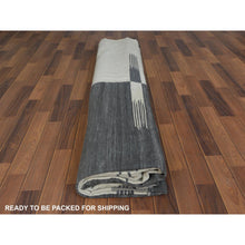 Load image into Gallery viewer, 12&#39;5&quot;x14&#39;10&quot; Flat Weave Avant-Garde Stripe Design Kilim Pure Wool Hand Woven Reversible Over Size Oriental Rug FWR360744