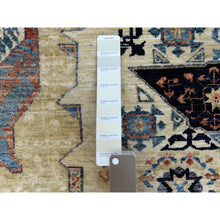 Load image into Gallery viewer, 11&#39;9&quot;x14&#39;3&quot; Oversized Ivory Shiny Wool Super Fine Peshawar Mamluk Design with Denser Weave Even Pile Hand Knotted Oriental Rug FWR361692