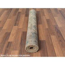 Load image into Gallery viewer, 3&#39;4&quot;x10&#39;8&quot; Semi Antique Apricot And Peach Colors Persian Tabriz Abrash Worn Down Distressed Hand Knotted Organic Wool Oriental Runner Rug FWR363084