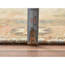Load image into Gallery viewer, 3&#39;4&quot;x10&#39;8&quot; Semi Antique Apricot And Peach Colors Persian Tabriz Abrash Worn Down Distressed Hand Knotted Organic Wool Oriental Runner Rug FWR363084