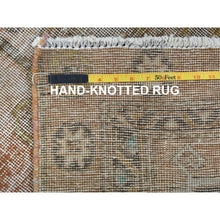 Load image into Gallery viewer, 3&#39;4&quot;x10&#39;8&quot; Semi Antique Apricot And Peach Colors Persian Tabriz Abrash Worn Down Distressed Hand Knotted Organic Wool Oriental Runner Rug FWR363084
