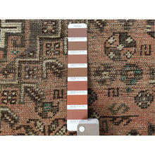 Load image into Gallery viewer, 4&#39;4&quot;x7&#39;5&quot; Semi Antique Brown Persian Shiraz Clean Abrash Hand Knotted Soft Natural Wool Oriental Rug FWR363306