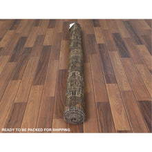 Load image into Gallery viewer, 4&#39;4&quot;x7&#39;5&quot; Semi Antique Brown Persian Shiraz Clean Abrash Hand Knotted Soft Natural Wool Oriental Rug FWR363306