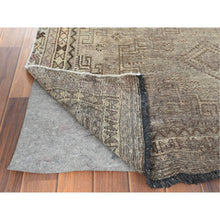 Load image into Gallery viewer, 4&#39;5&quot;x7&#39;2&quot; Semi Antique Beige Persian Shiraz Worn Down Clean Distressed Hand Knotted Organic Wool Oriental Rug FWR363318