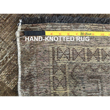 Load image into Gallery viewer, 4&#39;5&quot;x7&#39;2&quot; Semi Antique Beige Persian Shiraz Worn Down Clean Distressed Hand Knotted Organic Wool Oriental Rug FWR363318