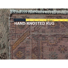 Load image into Gallery viewer, 5&#39;x8&#39; Semi Antique Gray Persian Shiraz With Triple Medallion Worn Down Distressed Hand Knotted Natural Wool Oriental Rug FWR363594
