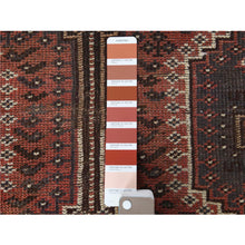 Load image into Gallery viewer, 4&#39;9&quot;x7&#39;8&quot; Vintage Red Persian Qashqai Cropped Thin Pile Clean Hand Knotted Natural Wool Oriental Rug FWR363690