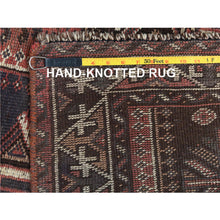 Load image into Gallery viewer, 4&#39;9&quot;x7&#39;8&quot; Vintage Red Persian Qashqai Cropped Thin Pile Clean Hand Knotted Natural Wool Oriental Rug FWR363690