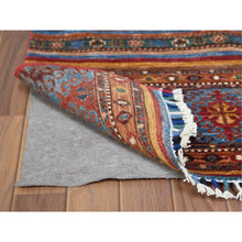 Load image into Gallery viewer, 3&#39;5&quot;x5&#39; Colorful Super Kazak Khorjin Design With Colorful Tassles Pure Afghan Wool Hand Knotted Ethnic Oriental Rug FWR365004