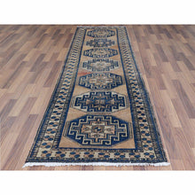 Load image into Gallery viewer, 3&#39;5&quot;x9&#39;10&quot; Semi Antique Coral Color Northwest Persian Organic Wool Clean Distressed Look Hand Knotted Oriental Runner Rug FWR365520
