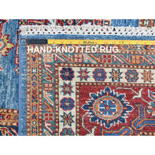 Load image into Gallery viewer, 9&#39;2&quot;x11&#39;10&quot; Denim Blue Caucasian Design Super Kazak Soft Organic Wool Hand Knotted Oriental Rug FWR366882
