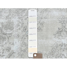Load image into Gallery viewer, 9&#39;8&quot;x12&#39;6&quot; Pure Wool Persian Tabriz Vintage Clean with Some Parts of Wear Beautiful Herbal Wash Ivory Hand Knotted Oriental Rug FWR367296