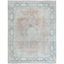 Load image into Gallery viewer, 9&#39;8&quot;x12&#39;7&quot; Persian Kerman Old Clean Sun Faded Pink with Milk Wash Organic Wool Low to the Pile Hand Knotted Oriental Rug FWR368424