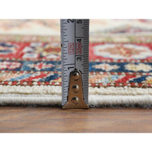 Load image into Gallery viewer, 2&#39;7&quot;x10&#39; Ivory Afghan Super Kazak In a Colorful Pattern Shiny Wool Hand Knotted Oriental Runner Rug FWR368700