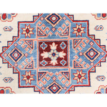 Load image into Gallery viewer, 10&#39;x13&#39;6&quot; Ivory, Afghan Special Kazak with Geometric Caucasian Design, Extremely Durable, Hand Knotted, Oriental Rug FWR369186