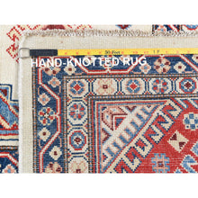 Load image into Gallery viewer, 10&#39;x13&#39;6&quot; Ivory, Afghan Special Kazak with Geometric Caucasian Design, Extremely Durable, Hand Knotted, Oriental Rug FWR369186