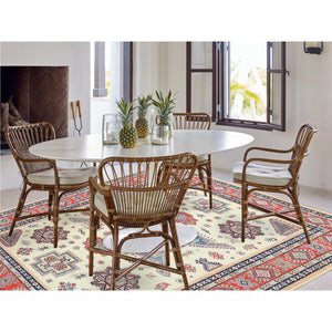 8'10"x11'9" Afghan Special Kazak with Colorful Pattern, Shiny Wool, Hand Knotted, Ivory, Caucasian Design, Oriental Rug FWR369204