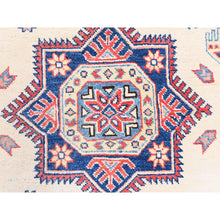 Load image into Gallery viewer, 8&#39;10&quot;x11&#39;9&quot; Afghan Special Kazak with Colorful Pattern, Shiny Wool, Hand Knotted, Ivory, Caucasian Design, Oriental Rug FWR369204