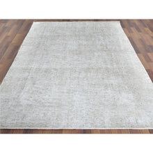 Load image into Gallery viewer, 6&#39;3&quot;x9&#39; Beige, Vintage Persian Tabriz, Distressed Look, Worn Down, Pure Wool, Hand Knotted, Oriental Rug FWR369774