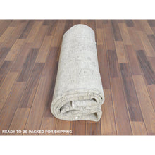 Load image into Gallery viewer, 6&#39;3&quot;x9&#39; Beige, Vintage Persian Tabriz, Distressed Look, Worn Down, Pure Wool, Hand Knotted, Oriental Rug FWR369774