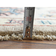Load image into Gallery viewer, 7&#39;10&quot;x7&#39;10&quot; Beige, Caucasian Afghan Special Kazak with Star Design, Round, Hand Knotted, Organic Wool, Oriental Rug FWR370092