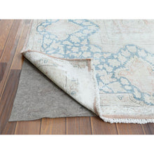 Load image into Gallery viewer, 10&#39;1&quot;x14&#39;2&quot; Hand Knotted, Almond Brown, Vintage Persian Kerman, Distressed Look, Worn Wool, Cropped Thin, Oriental Rug FWR370350