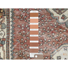Load image into Gallery viewer, 5&#39;1&quot;x9&#39;9&quot; Terracotta Red, Worn Wool Hand Knotted Vintage Persian Bakhtiar, Sheared Low Distressed Look, Gallery Size Runner Oriental Rug FWR371466