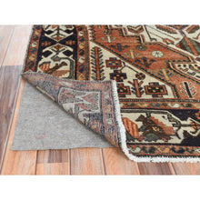 Load image into Gallery viewer, 5&#39;3&quot;x10&#39;10&quot; Hazelnut Brown, Distressed Look Worn Wool Hand Knotted, Vintage Persian Bakhtiar Sheared Low, Wide Runner Oriental Rug FWR371514