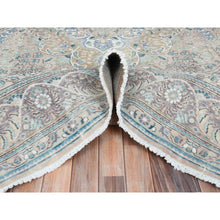 Load image into Gallery viewer, 8&#39;3&quot;x11&#39; Peach Color Vintage Persian Tabriz Worn Wool, Sheared Low Distressed Look, Shabby Chic Hand Knotted Oriental Rug FWR371856