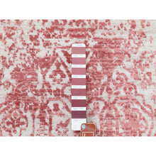 Load image into Gallery viewer, 3&#39;x5&#39; Wool And Pure Silk Pink Broken Persian Design Hand Knotted Oriental Rug FWR372258