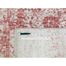 Load image into Gallery viewer, 3&#39;x5&#39; Wool And Pure Silk Pink Broken Persian Design Hand Knotted Oriental Rug FWR372258