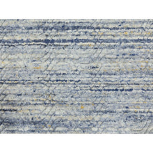 Load image into Gallery viewer, 2&#39;5&quot;x10&#39; Hand Loomed Organic Wool Gray Variegated Textured Design Transitional Oriental Runner Rug FWR372294