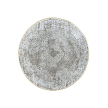Load image into Gallery viewer, 6&#39;x6&#39; Round Grey Broken Persian Design Wool And Pure Silk Hand Knotted Oriental Rug FWR372324
