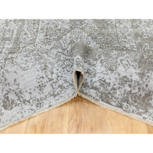 Load image into Gallery viewer, 6&#39;x9&#39; Grey Broken Persian Design Wool And Pure Silk Hand Knotted Oriental Rug FWR372342