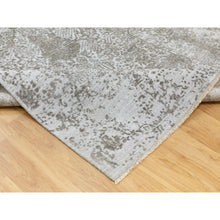 Load image into Gallery viewer, 6&#39;x9&#39; Grey Broken Persian Design Wool And Pure Silk Hand Knotted Oriental Rug FWR372342