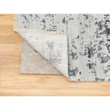 Load image into Gallery viewer, 8&#39;x10&#39;1&quot; Hand Knotted Grey Broken Persian Design Wool And Pure Silk Oriental Rug FWR372348
