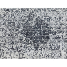 Load image into Gallery viewer, 8&#39;x10&#39;1&quot; Hand Knotted Grey Broken Persian Design Wool And Pure Silk Oriental Rug FWR372348