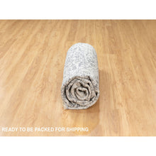 Load image into Gallery viewer, 8&#39;x10&#39;1&quot; Hand Knotted Grey Broken Persian Design Wool And Pure Silk Oriental Rug FWR372348