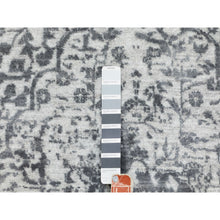 Load image into Gallery viewer, 5&#39;3&quot;x7&#39; Wool And Pure Silk Grey Broken Persian Design Hand Knotted Oriental Rug FWR372408