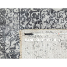 Load image into Gallery viewer, 5&#39;3&quot;x7&#39; Wool And Pure Silk Grey Broken Persian Design Hand Knotted Oriental Rug FWR372408