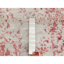 Load image into Gallery viewer, 6&#39;x9&#39;2&quot; Hand Knotted Pink Broken Persian Design Wool And Pure Silk Oriental Rug FWR372414