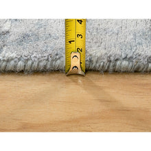 Load image into Gallery viewer, 2&#39;6&quot;x10&#39; Charcoal Black Abstract Design Wool and Silk Hand Knotted Runner Oriental Rug FWR372426