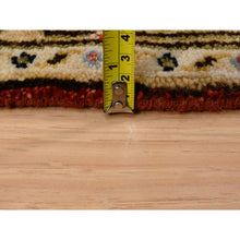 Load image into Gallery viewer, 3&#39;x5&#39; Red Pure Wool Karajeh Design Hand Knotted Oriental Rug FWR372654