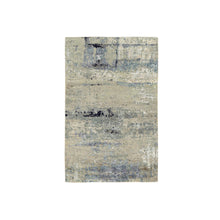 Load image into Gallery viewer, 3&#39;x5&#39;1&quot; Ivory Abstract Design Wool And Silk Hand Knotted Rug FWR372924
