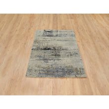 Load image into Gallery viewer, 3&#39;x5&#39;1&quot; Ivory Abstract Design Wool And Silk Hand Knotted Rug FWR372924