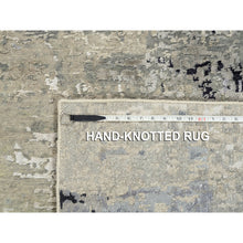 Load image into Gallery viewer, 3&#39;x5&#39;1&quot; Ivory Abstract Design Wool And Silk Hand Knotted Rug FWR372924