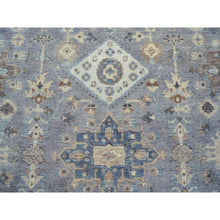 Load image into Gallery viewer, 14&#39;x14&#39; Gray Karajeh Design Pure Wool Hand Knotted Oriental Round Rug FWR372978