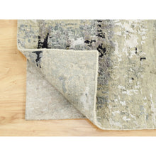 Load image into Gallery viewer, 3&#39;x5&#39; Ivory Abstract Design Wool And Silk Hand Knotted Oriental Rug FWR373002