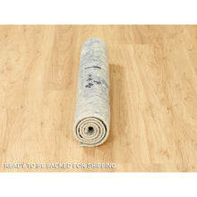 Load image into Gallery viewer, 3&#39;x5&#39; Ivory Abstract Design Wool And Silk Hand Knotted Oriental Rug FWR373002